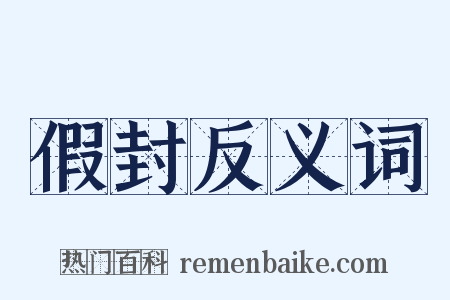 假封反义词是什么意思的图片